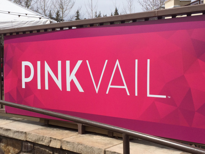 Pink Vail Event Banner Signage