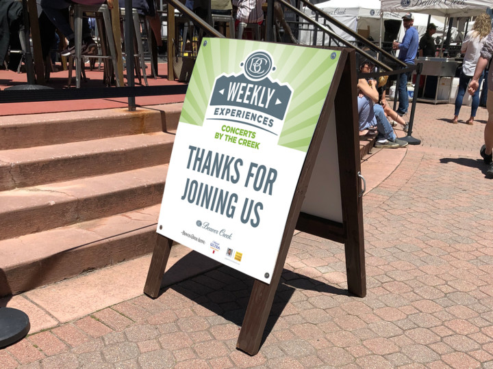 Beaver Creek Concerts By The Creek Signage