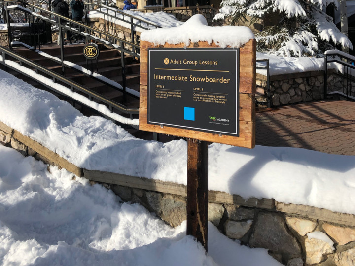Beaver Creek Ski & Snowboard School Group Lesson Signage