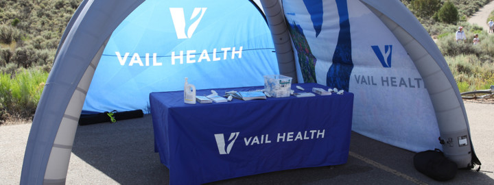 Vail Health Branded Pop Up Tent