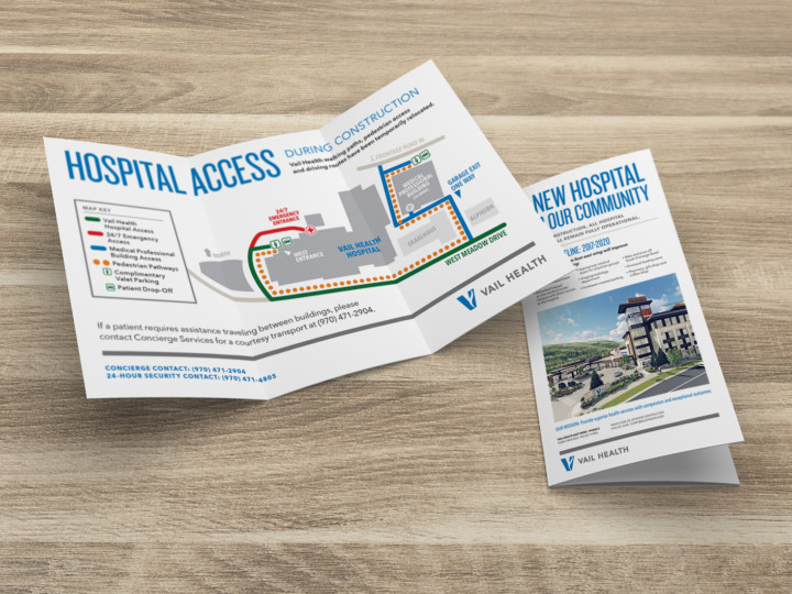 Vail Health Hospital Construction TriFold