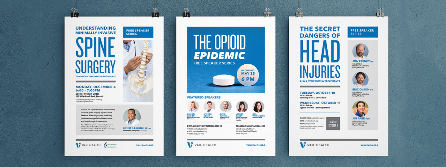 Vail Health Speaker Series Posters