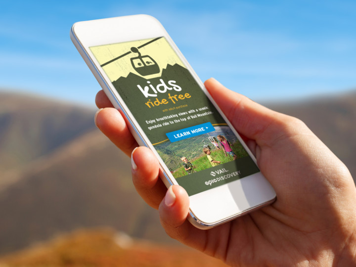 Vail Epic Discovery Kids Ride Free Digital Banner Ad